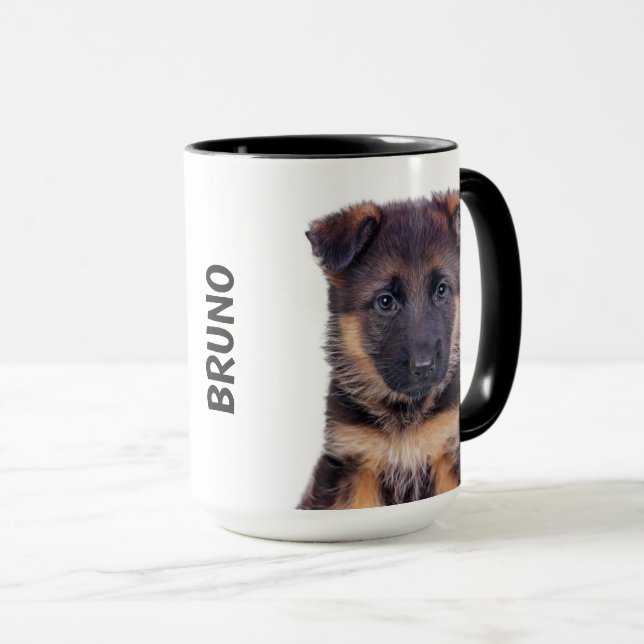 Caneca German shepherd Personalizado Mug (Frente Esquerda)