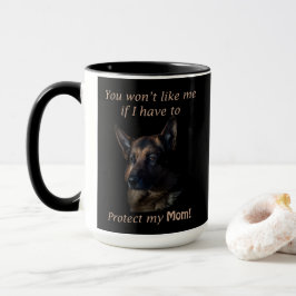 Caneca German shepherd Proteja minha mãe