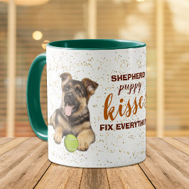 Caneca German shepherd Puppy Kisses Corrigir Tudo