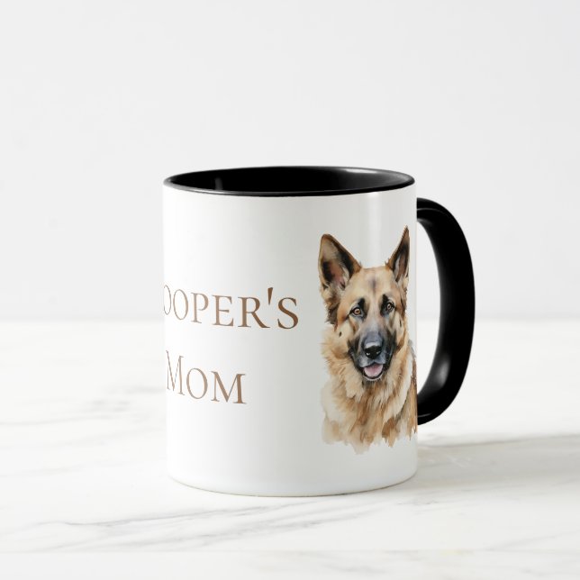 Caneca German Shepherd Watercolor  (Frente Esquerda)