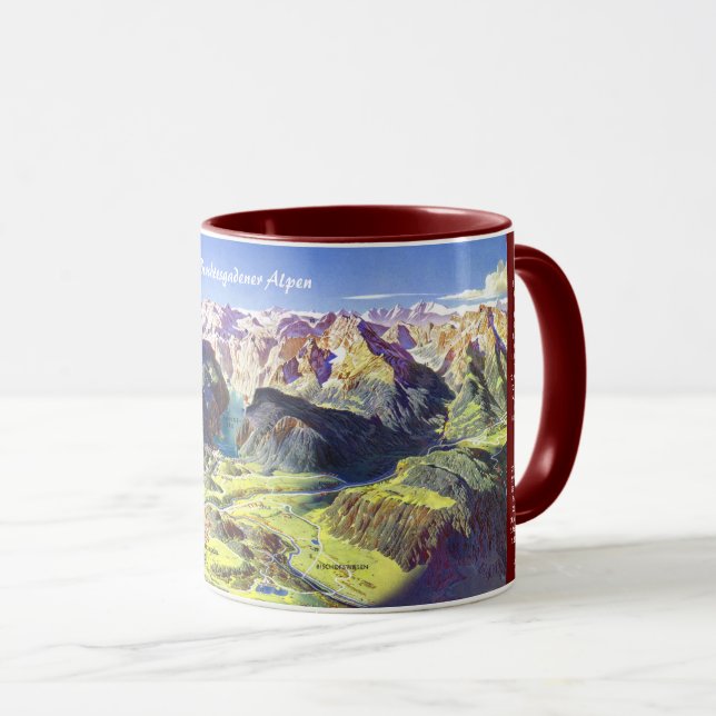 Caneca " Germany: 2021 - Alps Berchtesgaden Panorama Mug  (Frente Esquerda)