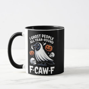 Caneca Ghost Pessoas O Ano Todo Em Torno De F-Caw-F Hallo