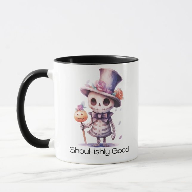 Caneca Ghoul Skeleton de Halloween Mug (Esquerda)