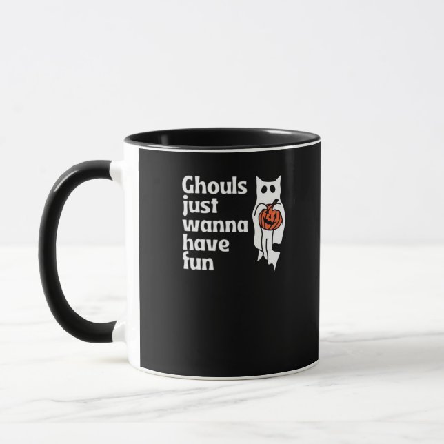 Caneca Ghouls Só Quer Divertir A Citação De Slogan (Esquerda)