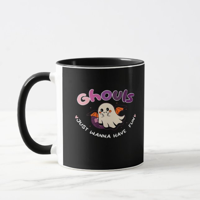 Caneca Ghouls Só Quer Divertir A Citação De Slogan (Esquerda)
