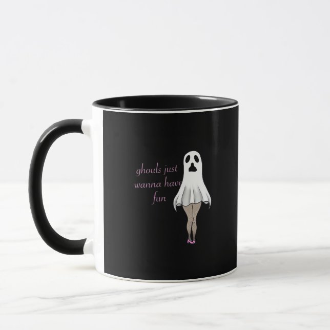 Caneca Ghouls Só Quer Divertir A Citação De Slogan (Esquerda)