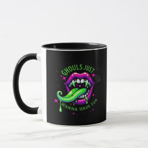 Caneca Ghouls Só Quer Divertir-Se Boo Belo Design