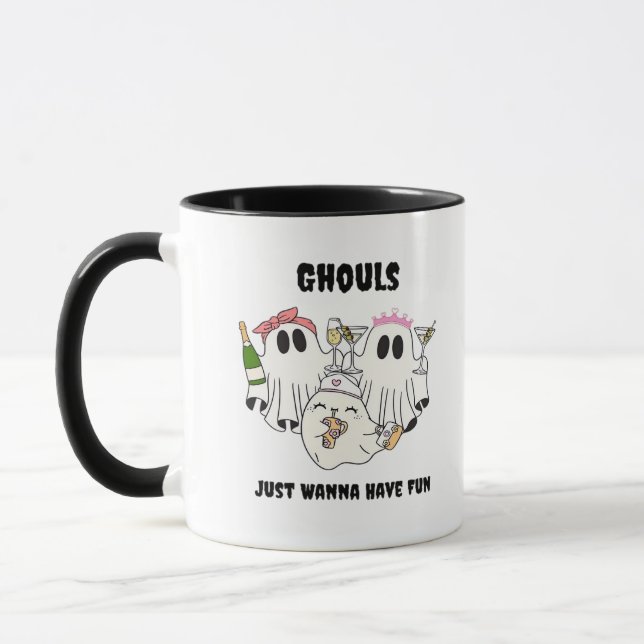 Caneca Ghouls Só Quer Divertir-Se Com Design Básico (Esquerda)
