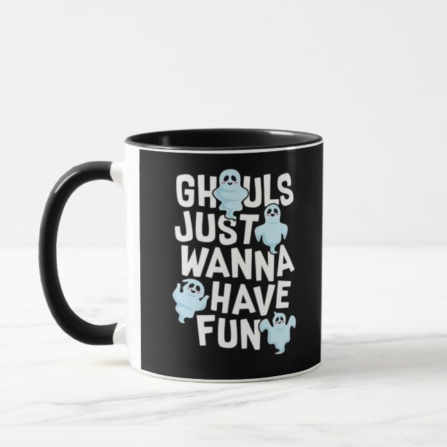 Caneca Ghouls Só Quer Divertir-Se Com Engraçado E Design  (Esquerda)