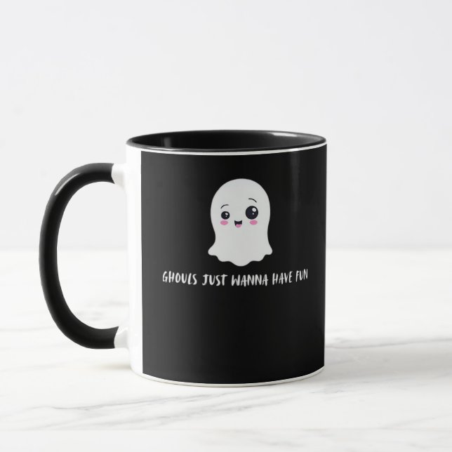 Caneca Ghouls Só Quer Divertir-Se Com Uma Citação Louca (Esquerda)