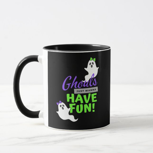 Caneca Ghouls Só Quer Divertir-Se No Outono (Esquerda)