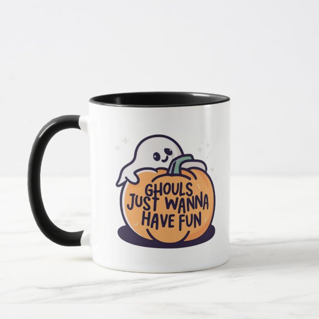 Caneca Ghouls Só Quer Divertir-Se - Um Bocalho De Hallowe (Esquerda)
