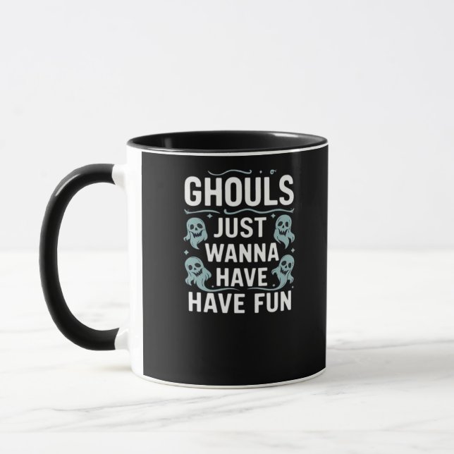 Caneca Ghouls Só Quer Se Divertir - Feliz Halloween (Esquerda)