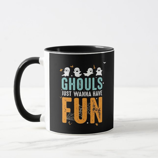 Caneca Ghouls Só Quer Ter Um Figurino De Dia de as Bruxas (Esquerda)