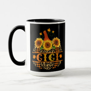 Caneca Gi Pumpkin Leopard Imprimir Xadrez de Búfalo de Gi