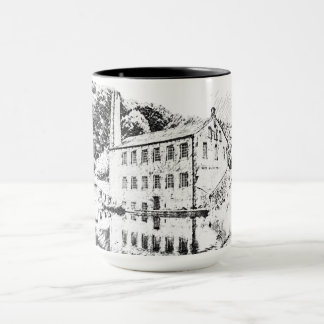 Caneca Gibson Mill, Hardcastle Crags Desenho a Carvão