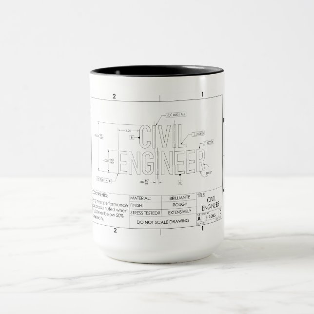 Caneca Gift Mug da Engenharia Civil (Centro)