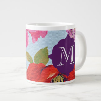 Caneca Gigante de Monograma Floral