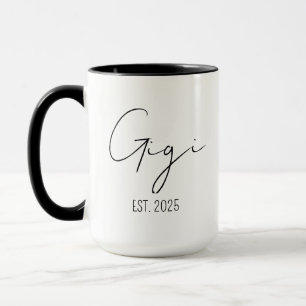 Caneca Gigi E Papa Mugs, Anunciante De Gravidez Dos Avós