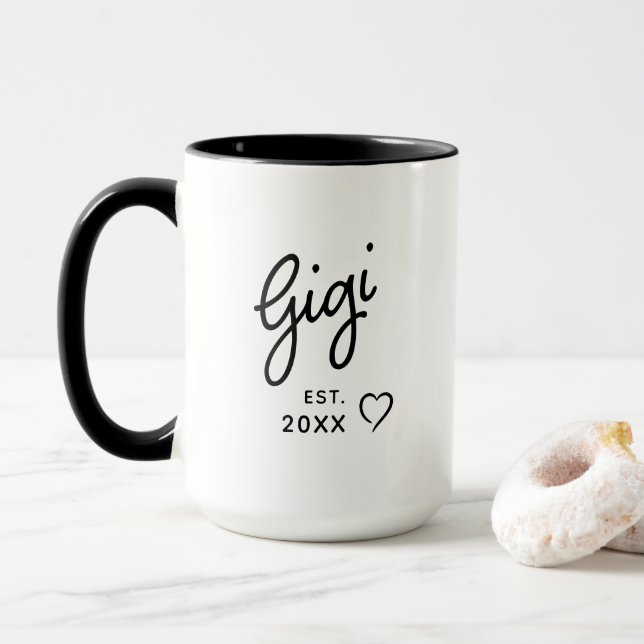 Caneca Gigi Established Date Modern Family  (Com Donut)