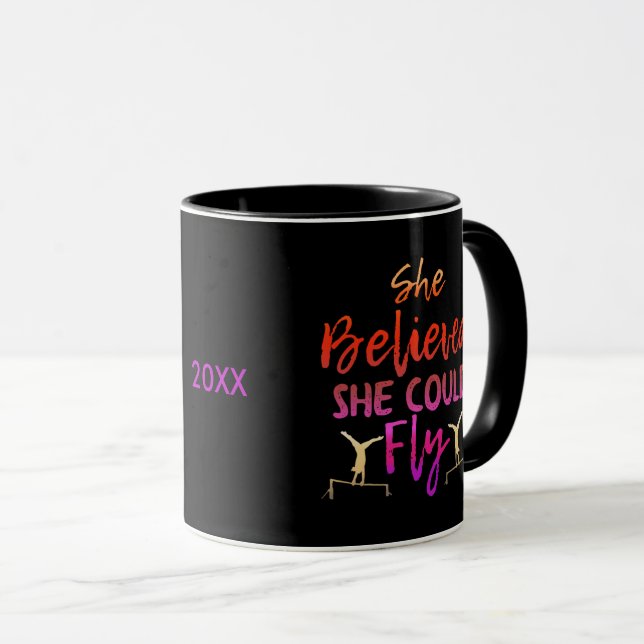 Caneca Ginástica Barras Paralelas - Acreditava que Conseg (Frente Esquerda)