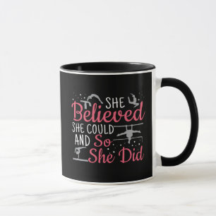 Caneca Ginástica Feminina - Ela Acreditava que Conseguiri