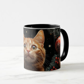 Caneca Ginger Cat Adora Mug de Natal para a mãe, Pai