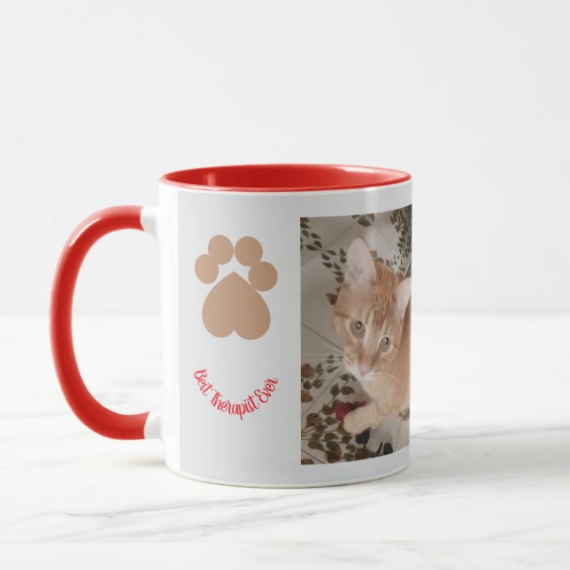 Caneca Ginger kitten 2 photos, best therapist,  (Esquerda)