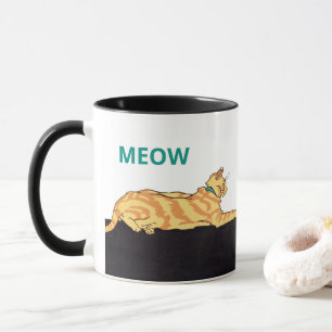 Caneca Ginger Striped Cat MEOW