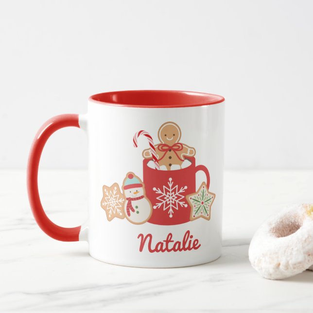 Caneca Gingerbird Cookie | Cacau quente (Com Donut)
