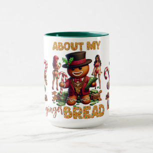 Caneca Gingerbird Man Engraçado Red Christmas