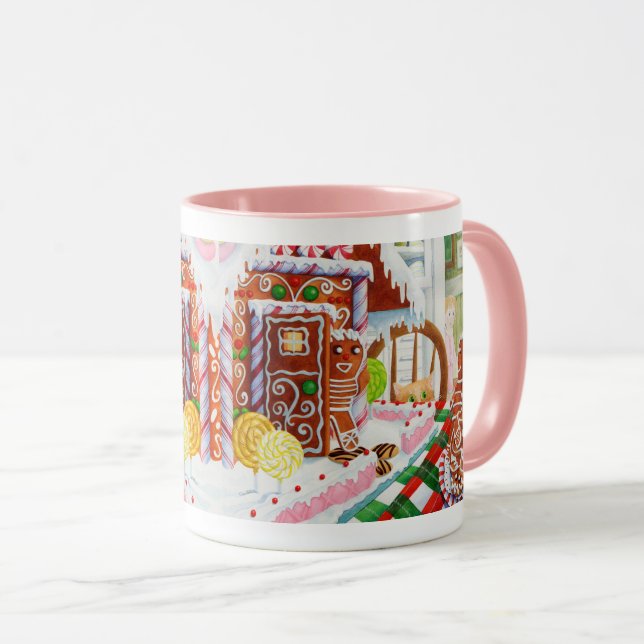 Caneca GINGERBREAD SURPRISE Pink Combo Mug (Frente Esquerda)