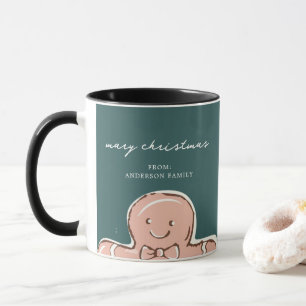 Caneca GingerBreadMan Metal VerdeFeliz Natal