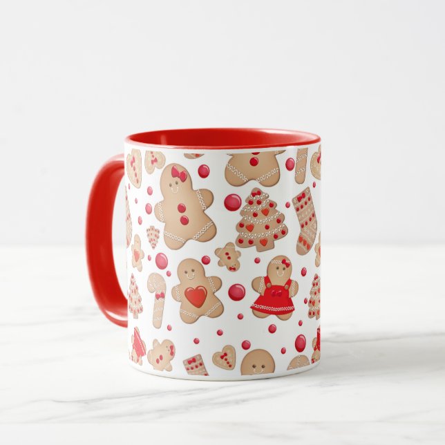 Caneca Gingerpão Homem cozido Biscoitos Whimsical Russos (Frente Esquerda)
