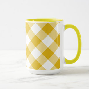 Caneca Gingham Gift Amarelo