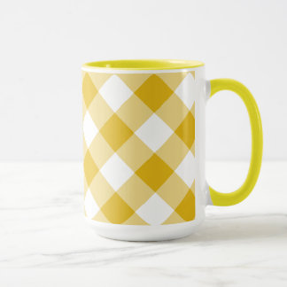 Caneca Gingham Gift Amarelo