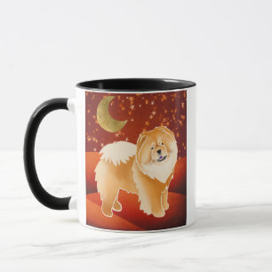 Caneca GINKGO, o chow vermelho - mug de citação persona