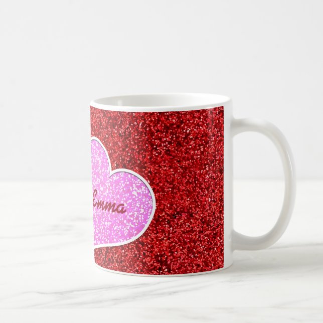 CANECA GIRA CORAÇÃO DE ROSA VERMELHA (Direita)