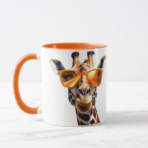 Caneca Girafa com óculos de sol