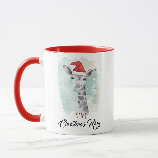 Caneca Girafa de Natal (Esquerda)