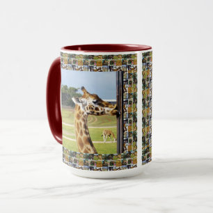 Caneca Girafa Engraçada Com A Fotografia De Girafa, A Ed
