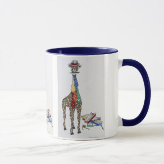Caneca Girafa que veste gravatas