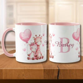 Caneca Girafas dias de os namorados Cuecas Segurando Balã