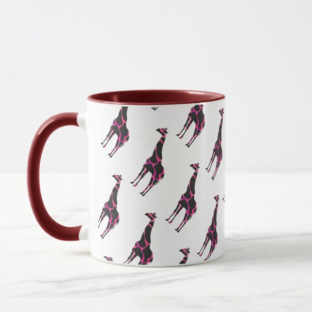 Caneca Giraffe Hot Pink e Black Silhout (Esquerda)