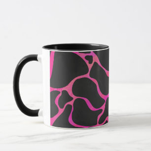 Caneca Giraffe Hot Pink e Impressão preto