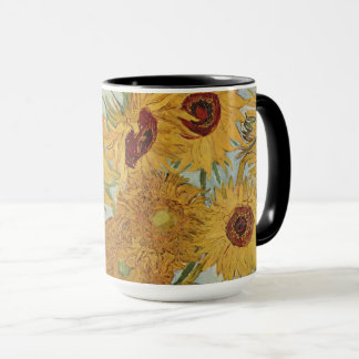 Caneca Girassóis (a azul)-Vincent van Gogh Small