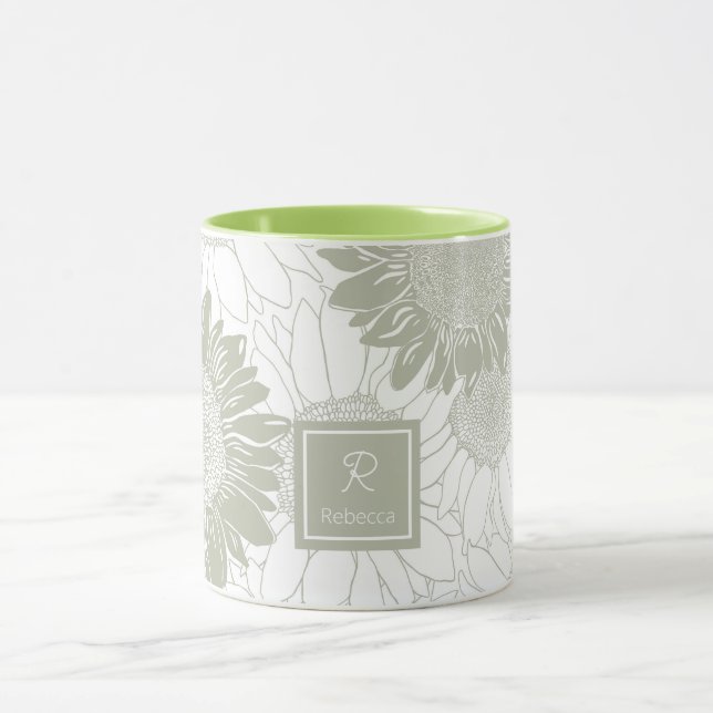Caneca Girassóis de sábado personalizados (Centro)
