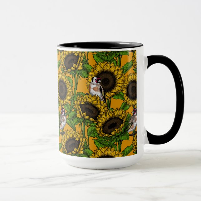 Caneca Girassóis e cotovelos de laranja (Direita)