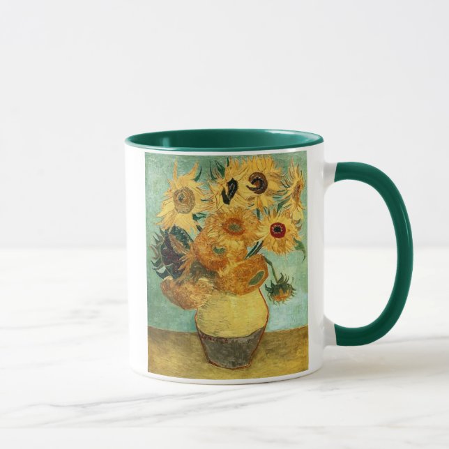 Caneca Girassóis em um vaso (F455) Van Gogh Fine Art (Direita)
