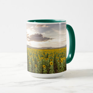 Caneca Girassóis no por do sol